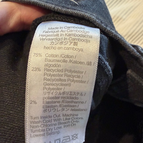 Madewell Black Wash Denim Jeans The Perfect Vintage Wide Leg Super stretch - Picture 7 of 11